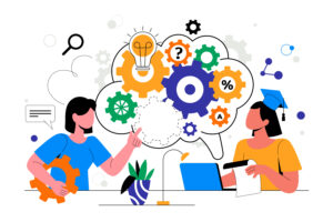 Illustration soft skills en entreprise